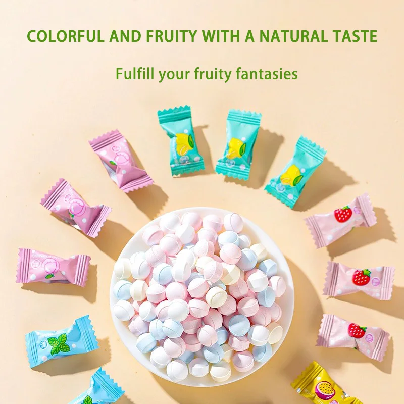 Sugar-Free Mint & Fruit Flavored Candy Cool & Fresh Breath Small Snacks in Bulk New Year's Goods Wholesale Sweets in Bags