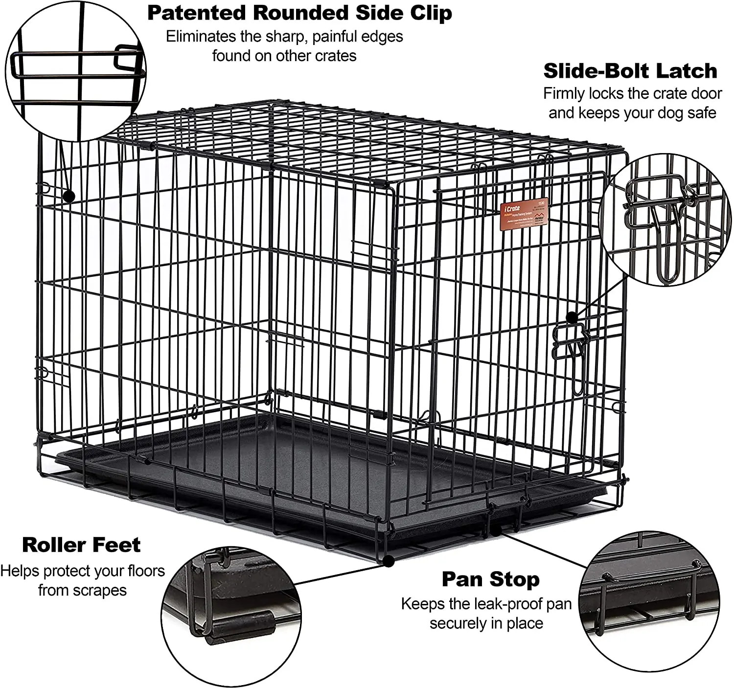 Amazon Hot Selling 30 Inch Black Stainless Steel Single Door Dog Cage Metal Pet Cages Buy Single Door Dog Cage Stainless Steel Single Door Dog Cage Metal Pet Cages Product On Alibaba Com