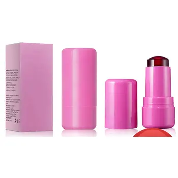 OEM  High Color Jelly Blush Stick Lip  Cheek Dual Use Natural Contouring Multi-color Waterproof Paste Makeup Blush Custom Logo