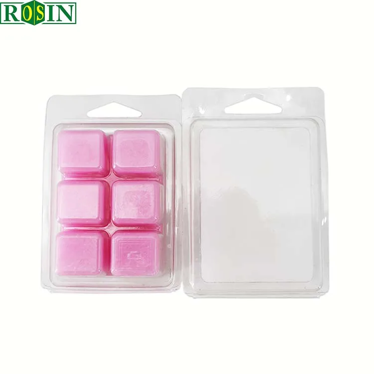 Custom plastic candle wax melts clamshell packaging transparent plastic blister tray