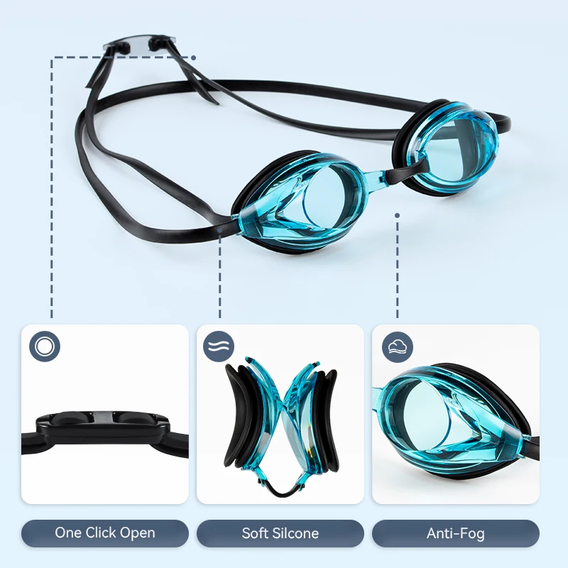 Customizable Advanced Racing Swimming Goggles for Adults Waterproof PC Lens Competition Swimming Glasses
