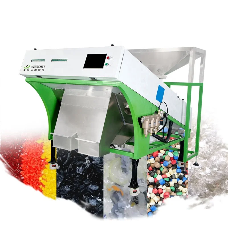 WESORT Manufacturer Automatic LDPE Plastic Recycling Machine ABS PP PE PVC Color Sorter for PET EPS BOPP Plastic Types
