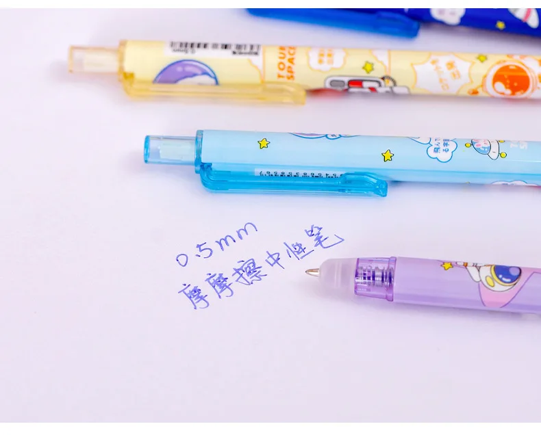 Pvc Boxed 6 Pieces Into The Press Erasable Gel Pen Friction Easyto