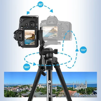 Aluminum Professional Tripod for Camera Mobile Phone Lightweight Camera Tripod Stand detail image