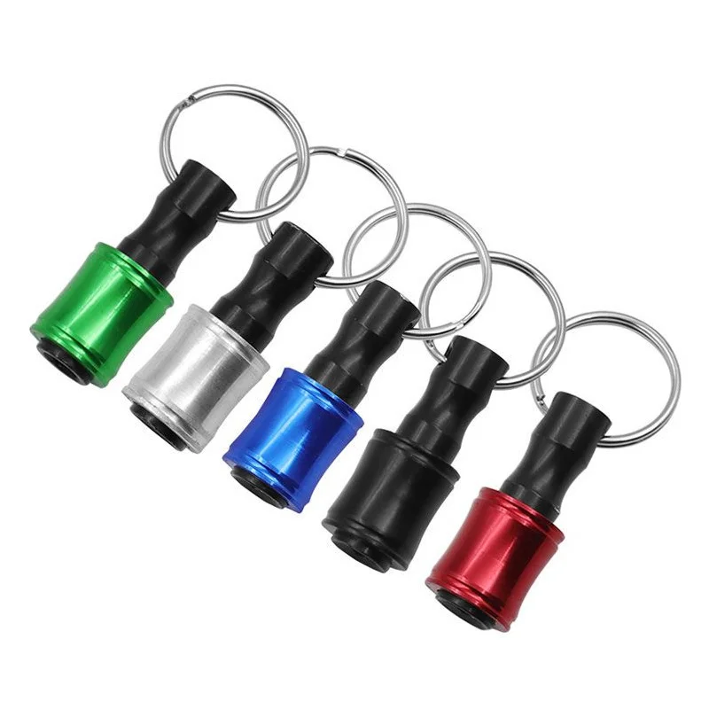 1/4 1/6 Inch Six-piece Set Adapter Change Keychain Portable Bit Holder Extension Bar Drill Screw Batch Head Quick Change Sleeve