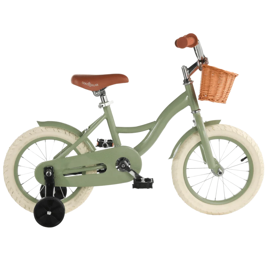 12インチの緑色の子供用自転車（補助輪付き）/可愛いピンク色の子供用