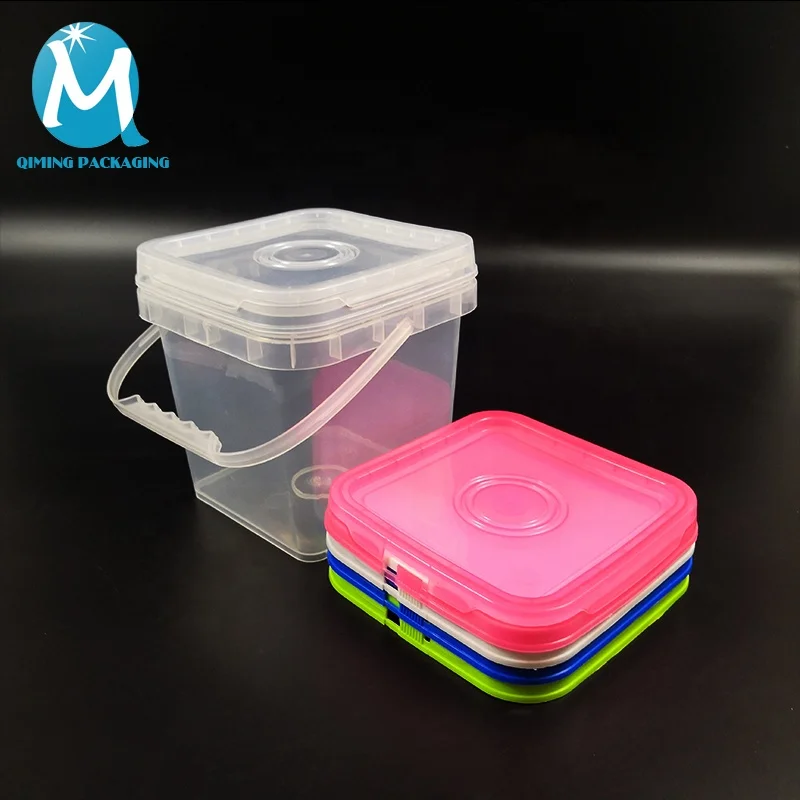 プラスチック容器20リットル正方形透明プラスチックバケツ5