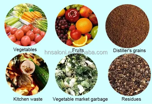 food waste dryer/food waste composting machine dehydrate /organic waste include crusher