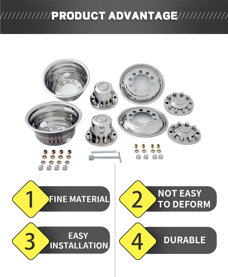 17 Inch Wheel Simulators For Pickup Trucks Hub Rim Skin Chrome Cover