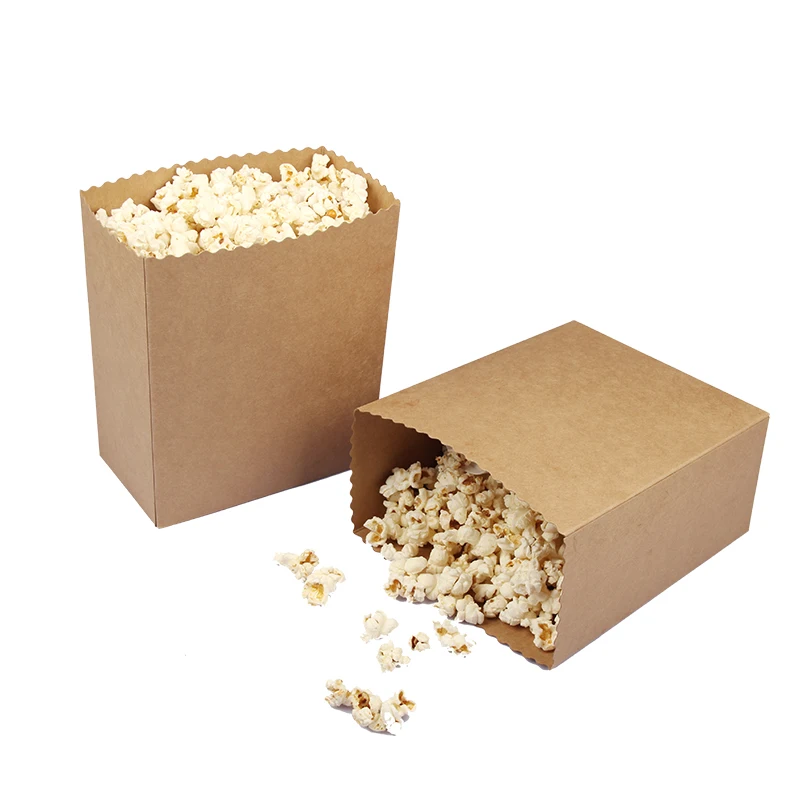 Eco-friendly Wholesale Popcorn Food Containers Square Shape Takeaway Packaging for Cinema Popcorn supplier