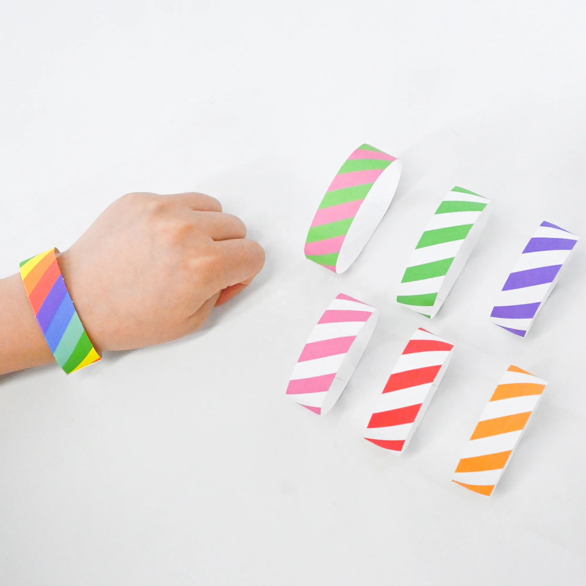 Custom Logo Disposable Inkjet Printable Tyvek Wristbands For Inkjet