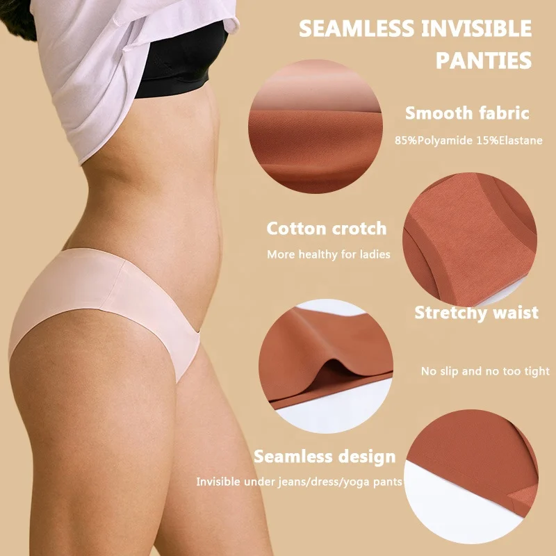 Women's Underwear Seamless Laser Cutting Briefs Cotton Crotch