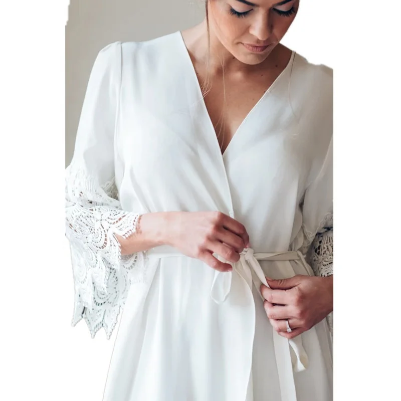 silk bride robe