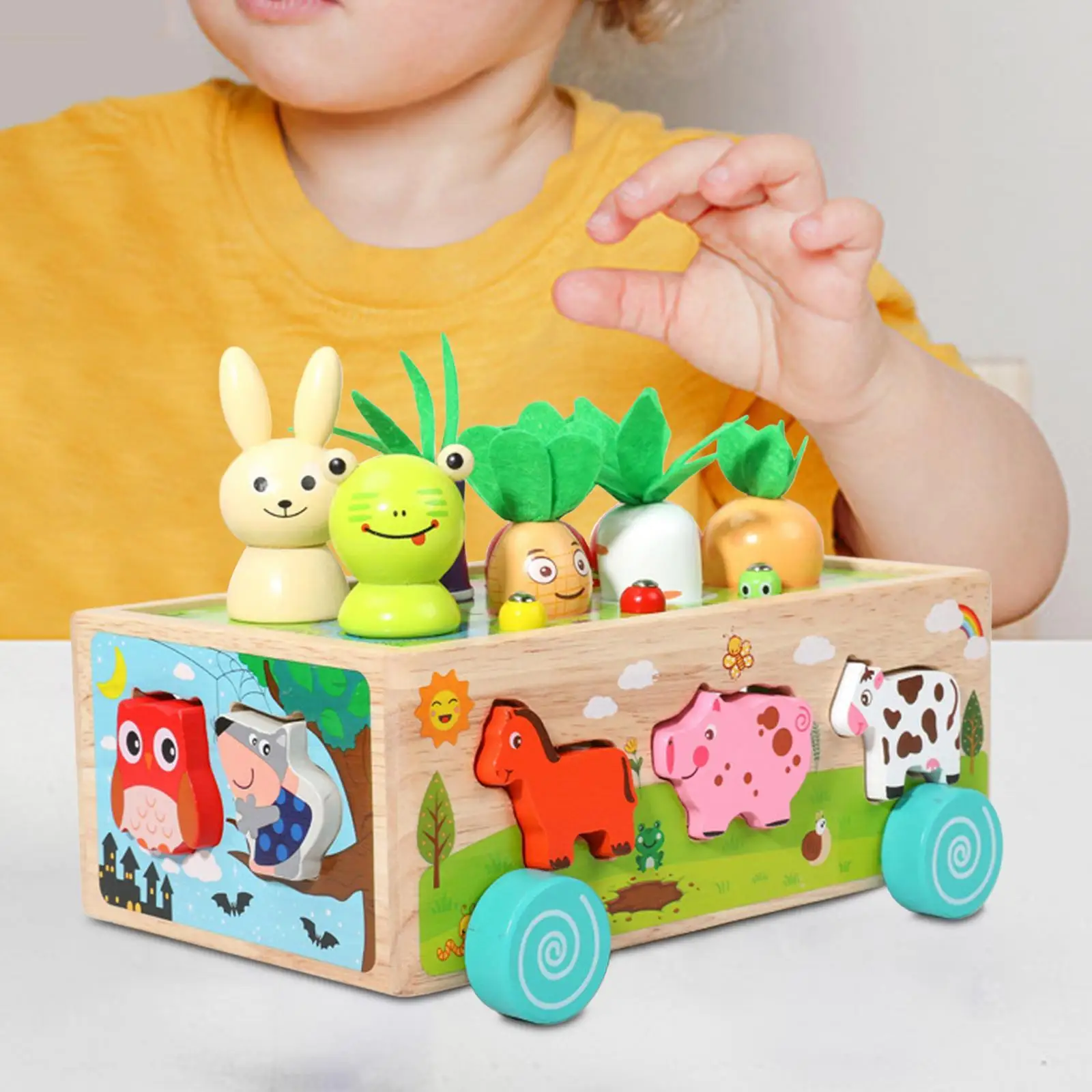 Toddlers Montessori Wooden Educational Toys for Baby Boys Girls