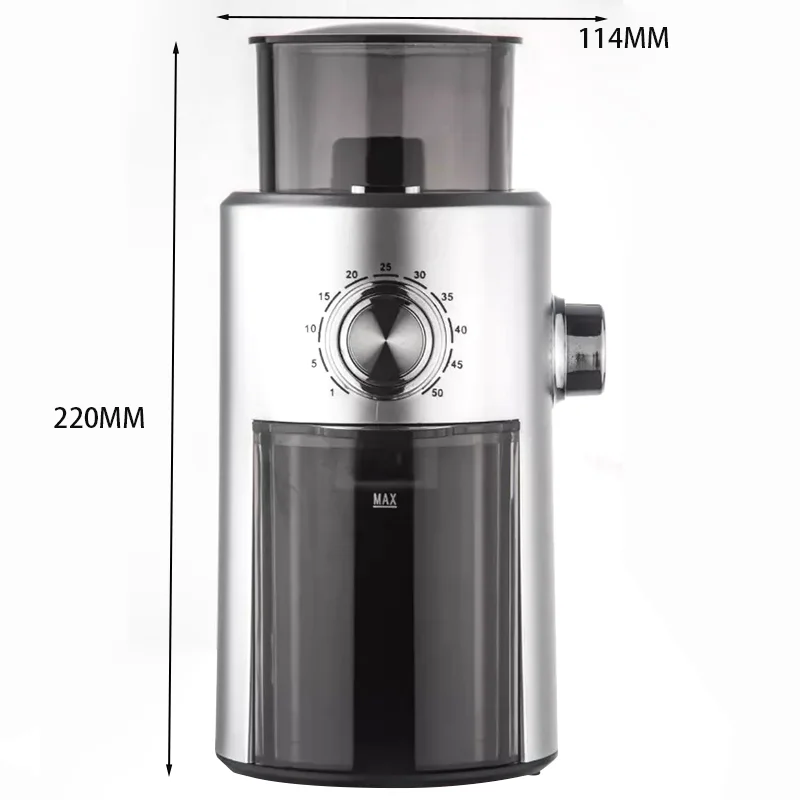 100w Automatic Flat Burr Coffee Bean Grinder Electric Coffee Grinder