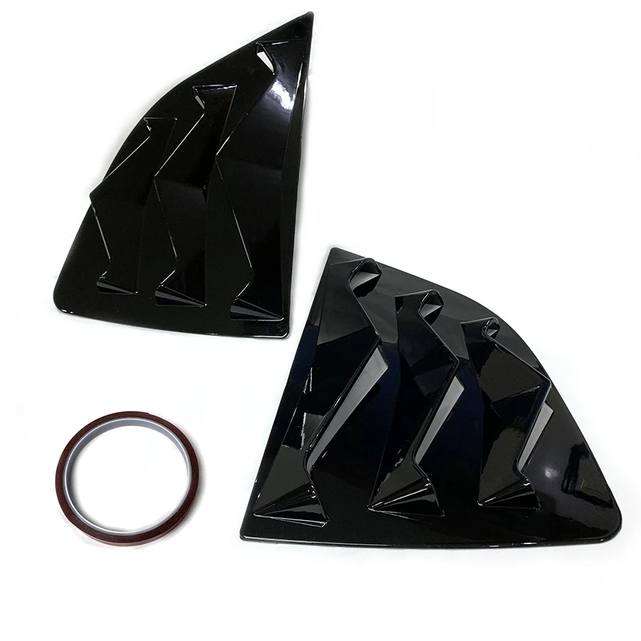 product rear side vent window scoop louver trim for 2014   2020 honda fit jazz 2015 2016 2017 2018 sport style car exterior decoration-6