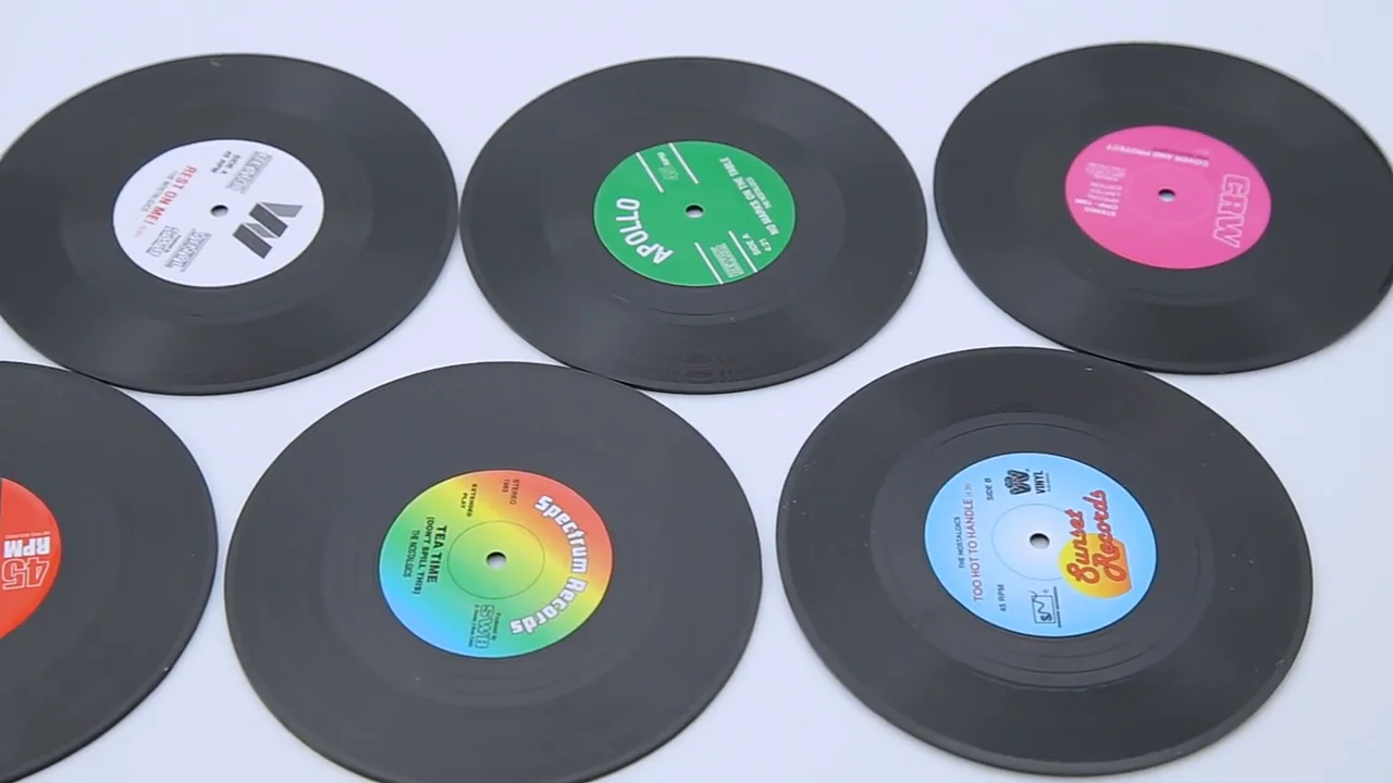 Wholesale Record Coaster Custom Vinyl Record Coaster