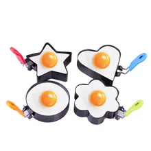 Stainless Steel Kitchen Cooking Tools Non Stick Egg Cooking Ring 5Pcs Omelette Cake Mould Multicolor Selection