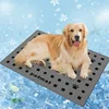 Tapis pour animaux de compagnie en soie glacée - tacheté gris foncé