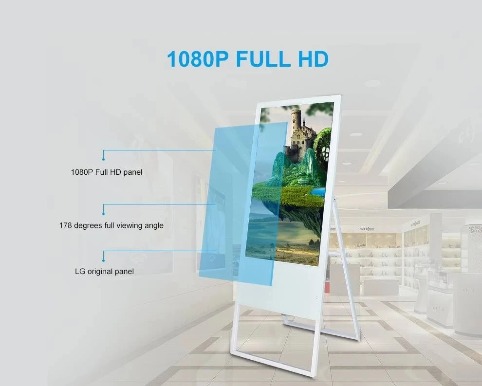 Hot Sale Black Digital Totem Advertising MUPi Touch Screen Kiosk Indoor/Outdoor LED LCD Screen Equipment for Shopping Mall
