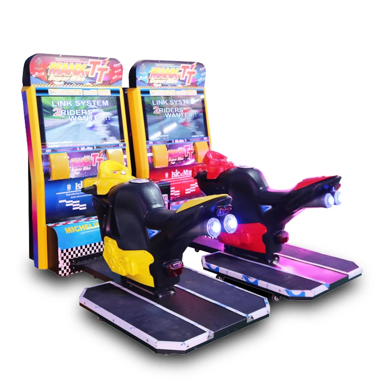 High Quality Double Player  Coin Operated Arcade Motorcycle Game Machine Racing Simulator Ride Motor Game for Game Center
