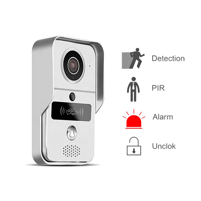 
 1080P H.264 Smart WiFi видео домофон дверной звонок беспроводной разблокировать фильтр, отсекающий ИК-область спектра, ночное видение движения Decetion сигнализации  