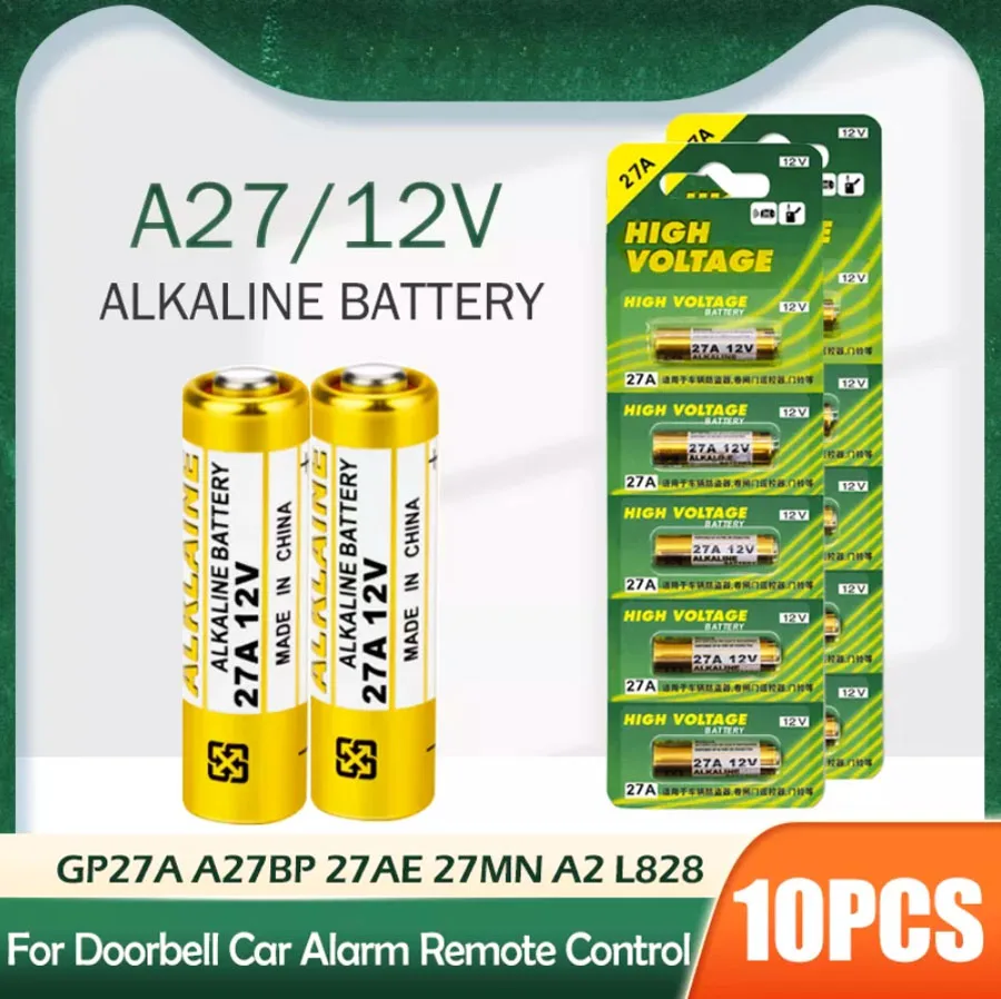 10PCS 12V Alkaline Battery A23 23GA A23S E23A EL12 MN21 MS21 V23GA