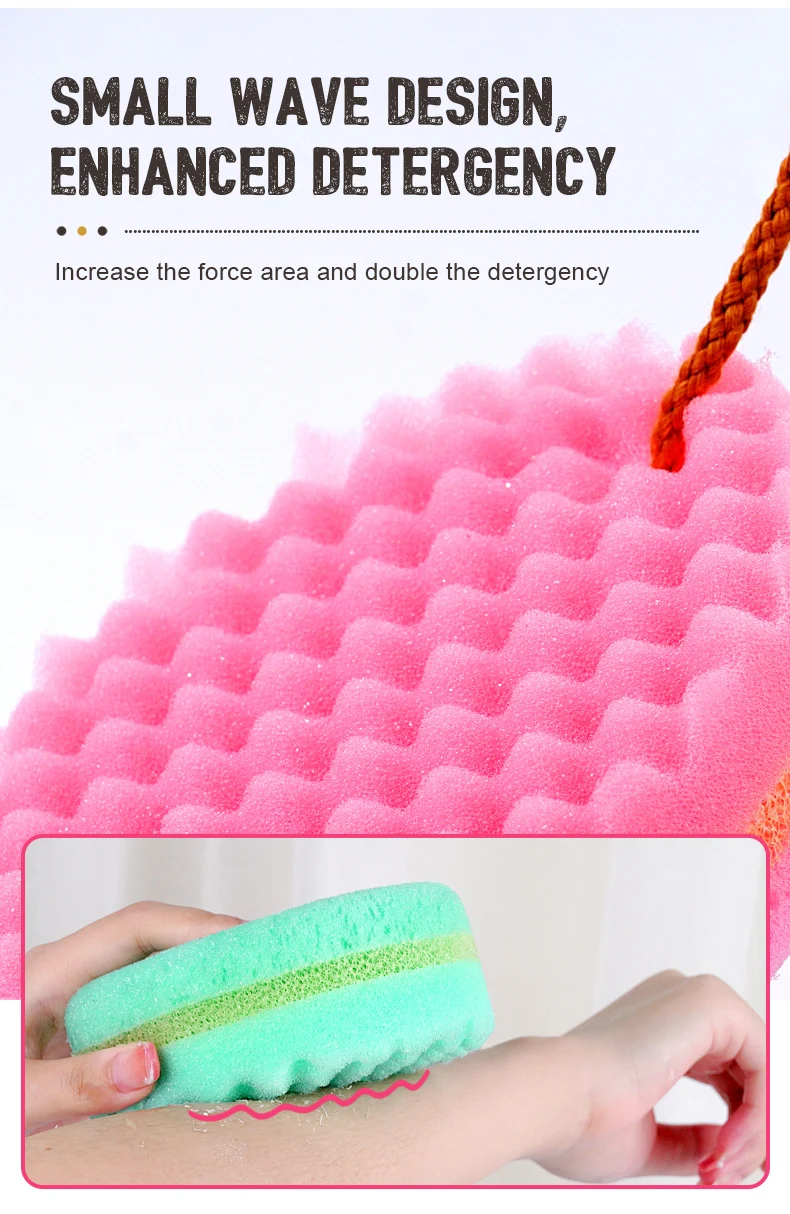 Doublesided Waved Exfoliating Dishwashing Cloth Brush Kitchen
