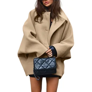 Women's High-quality Winter Elegant Solid-color Loose Single-button Warm and Windproof Coat