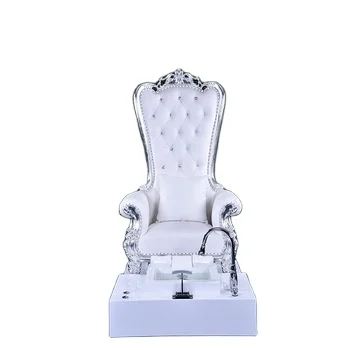 Bomacy Hot Sale Beauty Salon Furniture White Modern Pipeless Foot Manicure Luxury  Throne king Pedicure Spa Chair