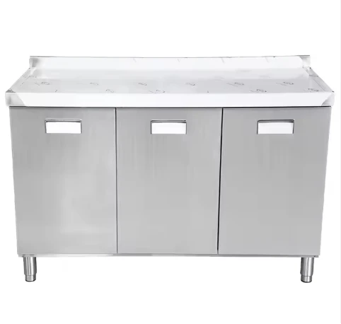 Factory Supply Three Door Single Sink Storage Cabinet Stainless Steel Outdoor Kitchen Cabinets