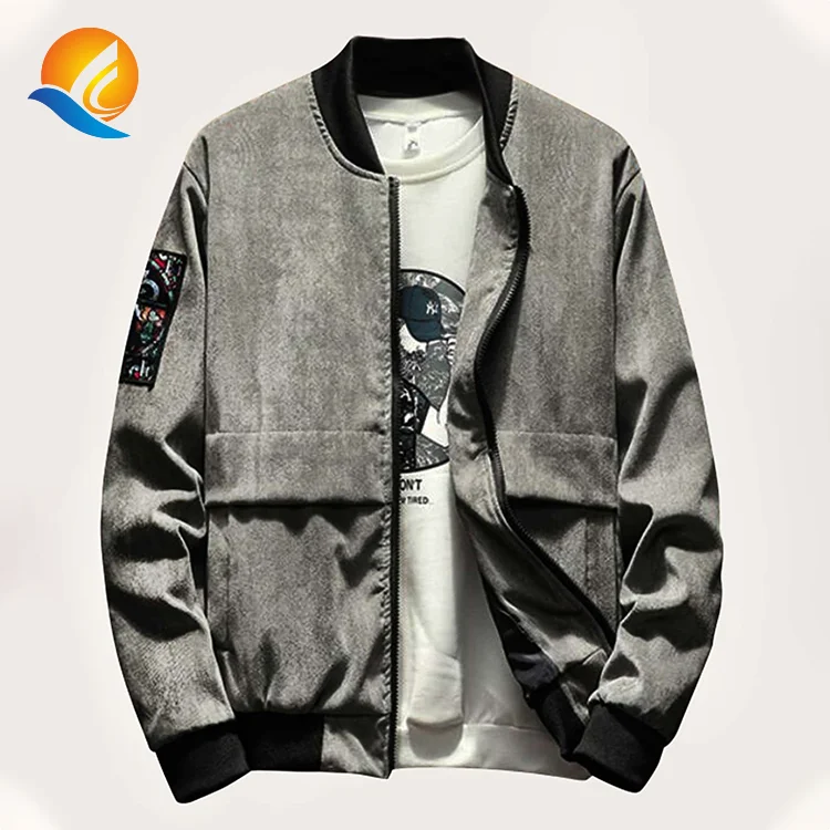 men letter print jacket