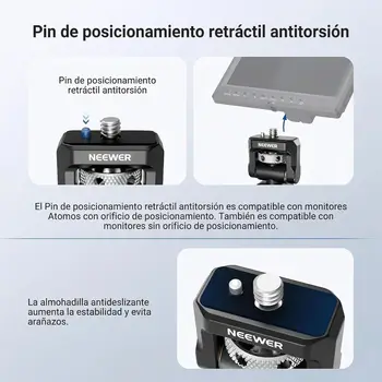 NEEWER Soporte Montaje Monitor Liberacin Rpida para Phone Cage, Video Rig Estabilizador Soporte Accesorios Fotografa Mvil detail image