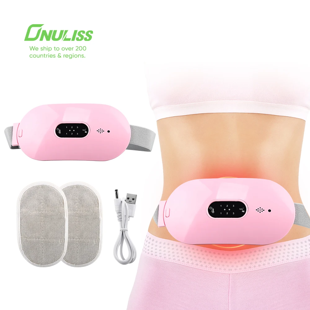 Heating Pads for Cramps-Electric Cordless Menstrual Heating Pad,Portable  Pink Period Cramp Simulator Machine,Best USB Battery Operated Heat Pads  with