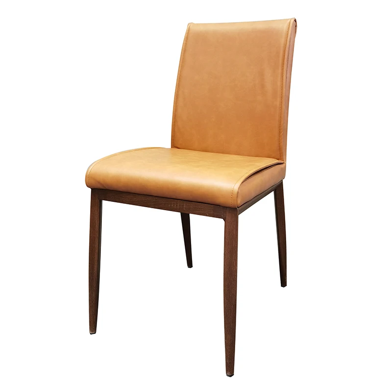 Modern Steel Cheap Dining Room Furniture Chairs Low Price Home Minimalist Coffee Leather Chair