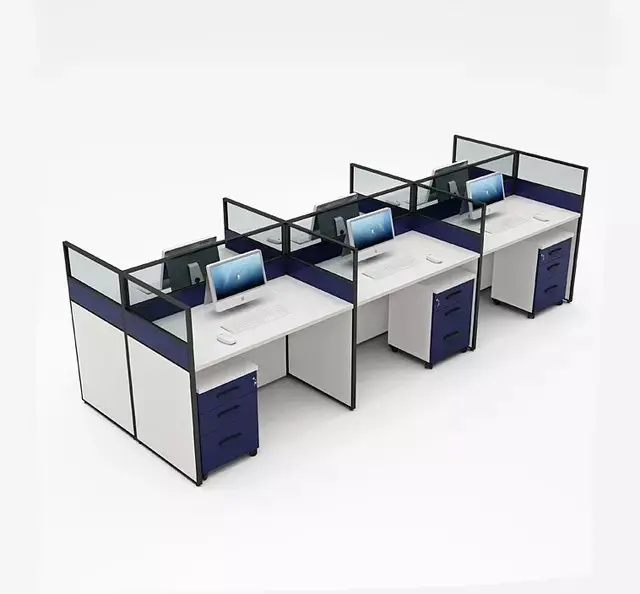 Independent Workstation Office Table Free Combination Can Add Glass Combined Modern Office Furniture Office Desks Wooden Panel