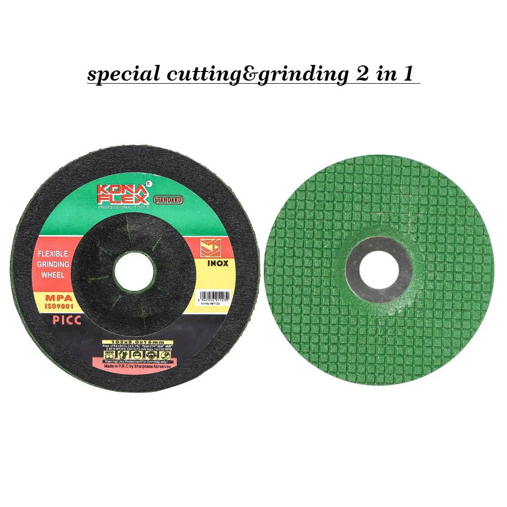 Гибкий белый глиноземный шлифовальный диск konaflex для шлифовки и нержавеющей