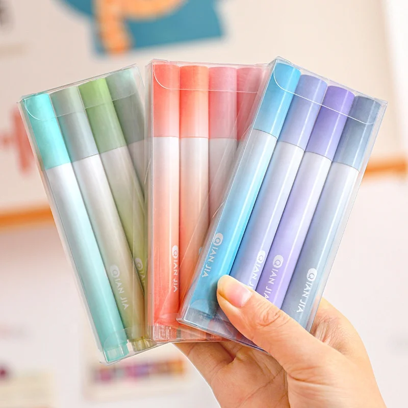 Оптовая продажа, модный DIY дневник, милая Пастельная маркерная ручка, набор 4 цветов