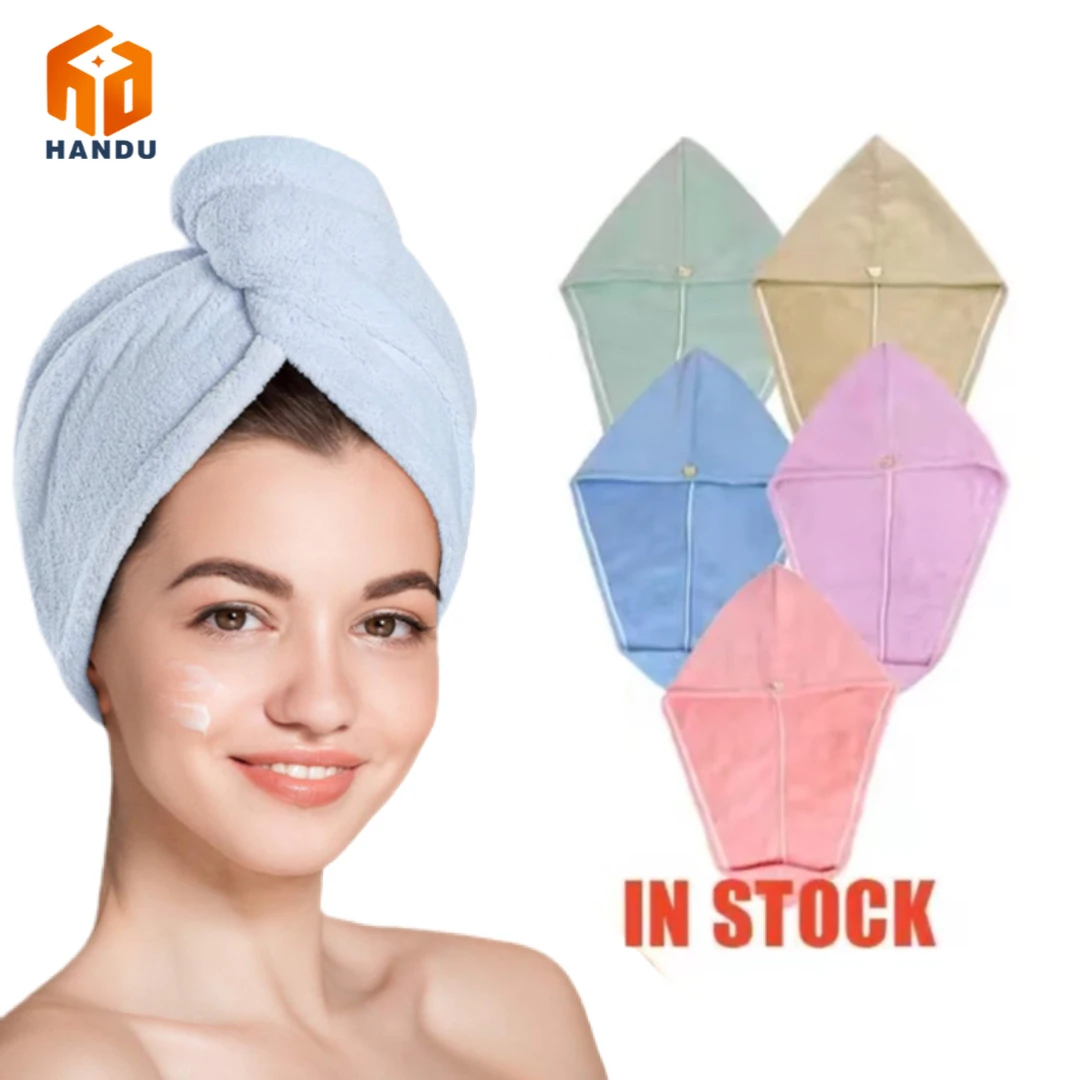 Custom Logo Personalized Super Absorbent Quick Dry Soft Magic Turban Microfiber Hair Towel Wrap