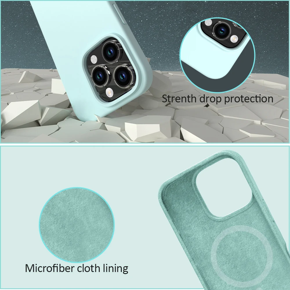 China Factory Directly Offer Liquid Silicon Phone Cover . Silicon case for iPhone  Xiaomi and Huawei Device