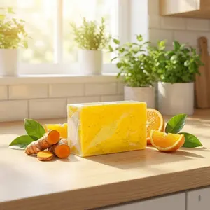 Private Label Turmeric Vitamin C Kojic Acid Soap Original Glow Brightening Bar Vitamin C Handmade TuRmeric Soaps  Skincare Set