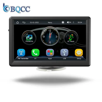 BQCC 7 Inch portable Mirrorlink multimedia Radio Fm Bt Radio Display Wireless Android Auto Carplay Screen Car Monitor B500w