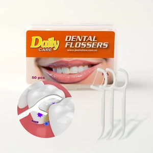 New Arrival Daily Care Dental Floss Sticks Tooth Floss Picks Mint Flavor Boxed Set Nylon Plastic Bamboo Material Teeth Cleaning