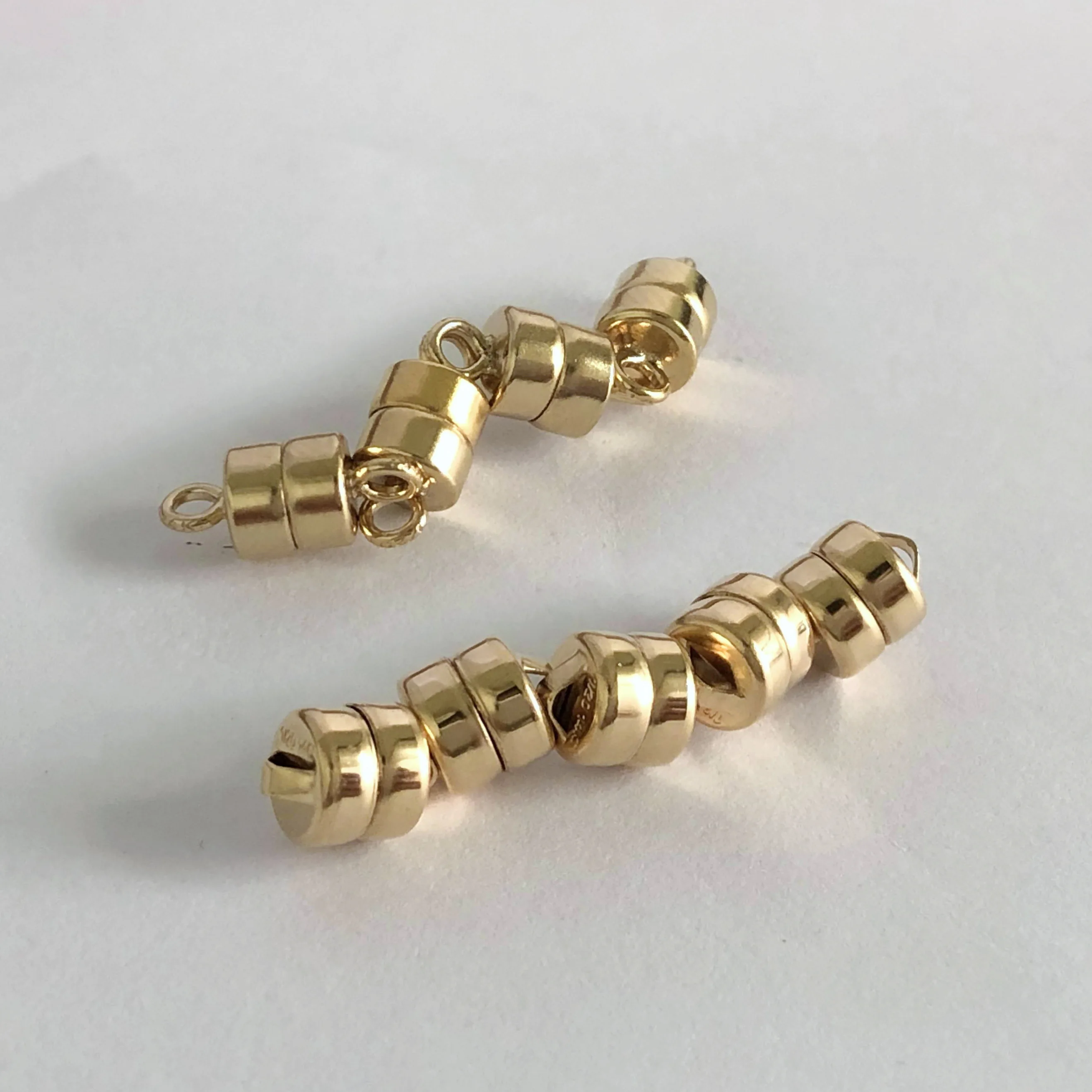 Fermagli Magnetici Per Collane In Oro 18kt Su Argento 925 – Mini Chiusura Made In Italy, 1,8 Cm