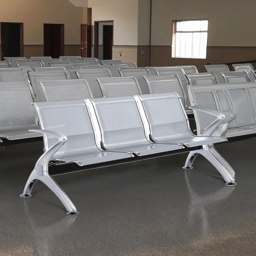 Economy Modern Steel Frame Durable Stacking Chairs for High-Traffic Hospital and School Events Areas 3