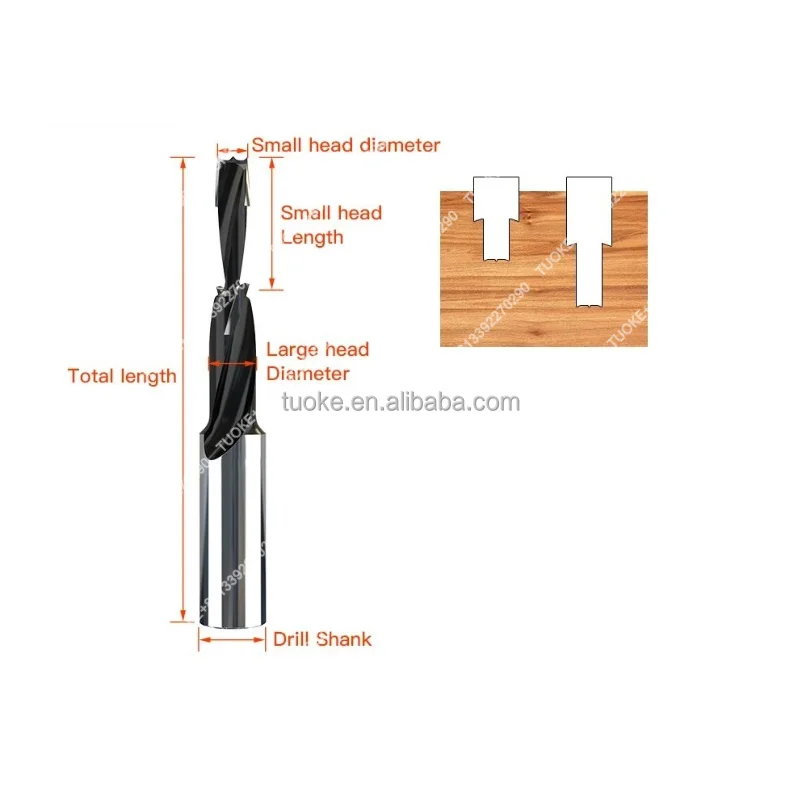TUOKE Woodworking Tools Two Stage Step Countersink Drill Bit