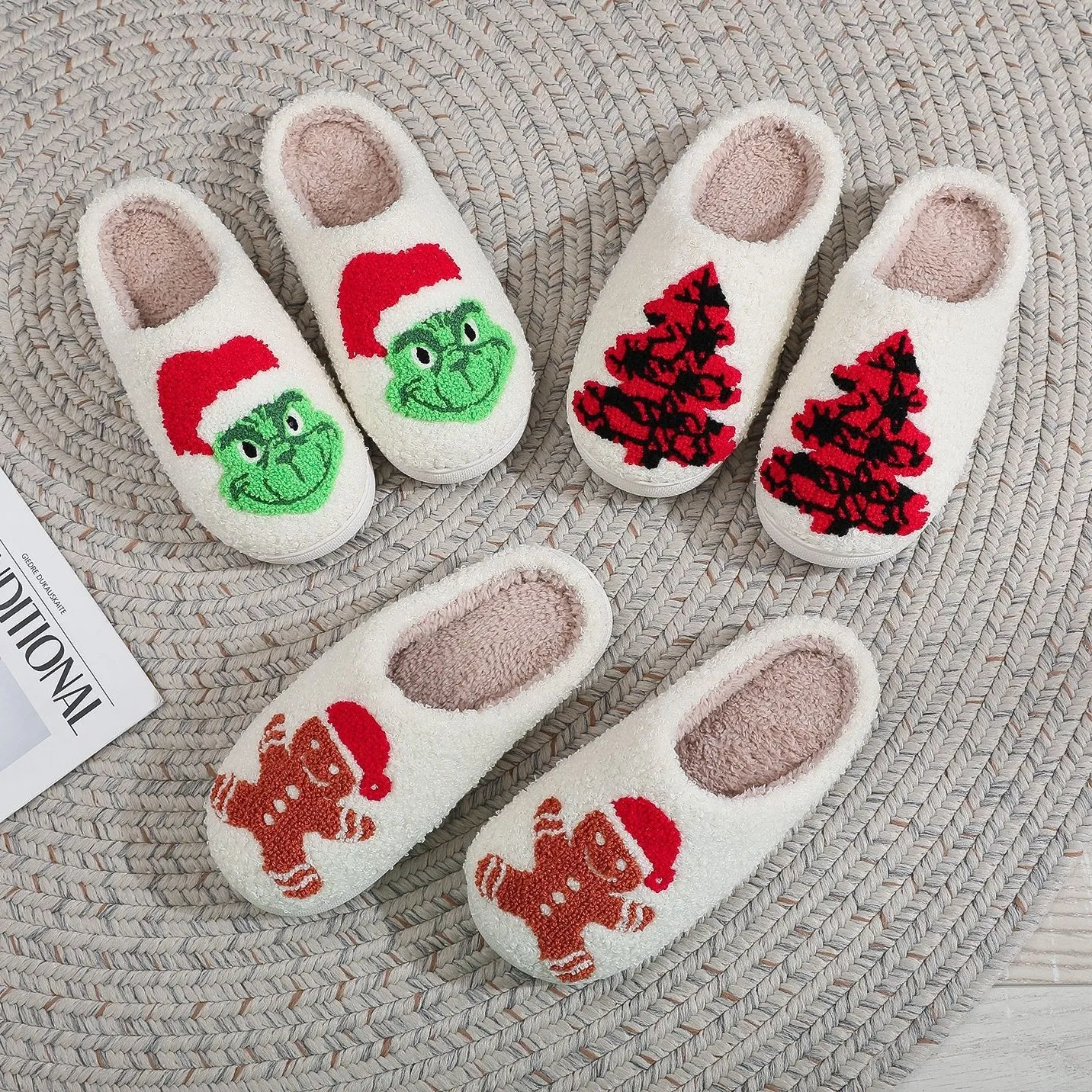 2025 Best Selling Cotton Indoor Winter Shoes for Men and Women Warm  Breathable Home Slippers with Plush Insole and Fur Style