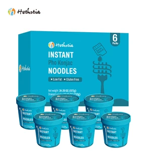 Zero Sugar Low Calorie Low Carb Plant-Based Konjac Noodles for Quick Meals Instant Pho in Box Packaging