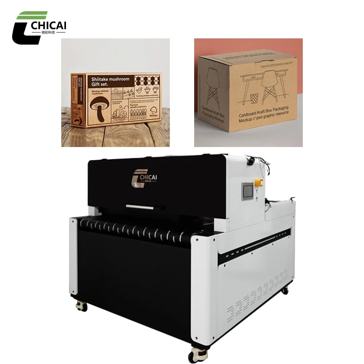 Chicai Pizza Box Printing Machine Single Pass Printer Kraft Paper Bag Corrugated Box Digital Printer for Food Packaging