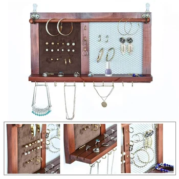 Jewelry Organizer With removable bracelet rod Show off your stunning accessory collection